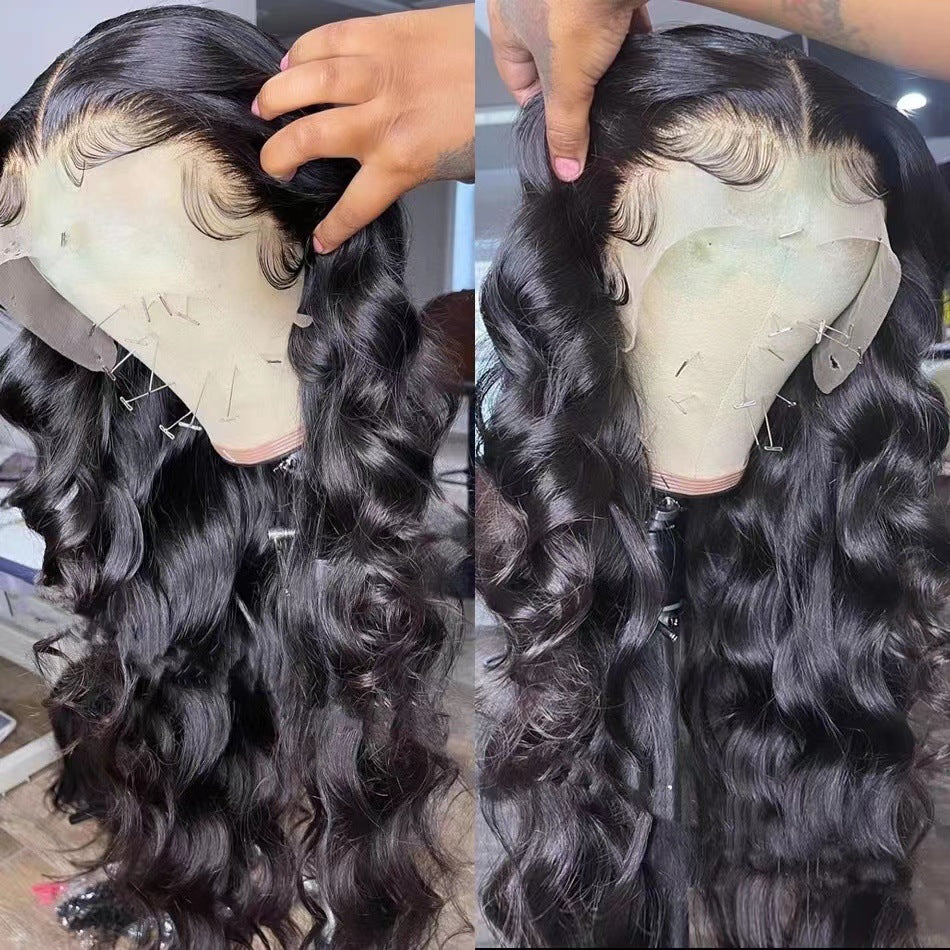 Womens Long Curly Wig With A Lace Front Cap