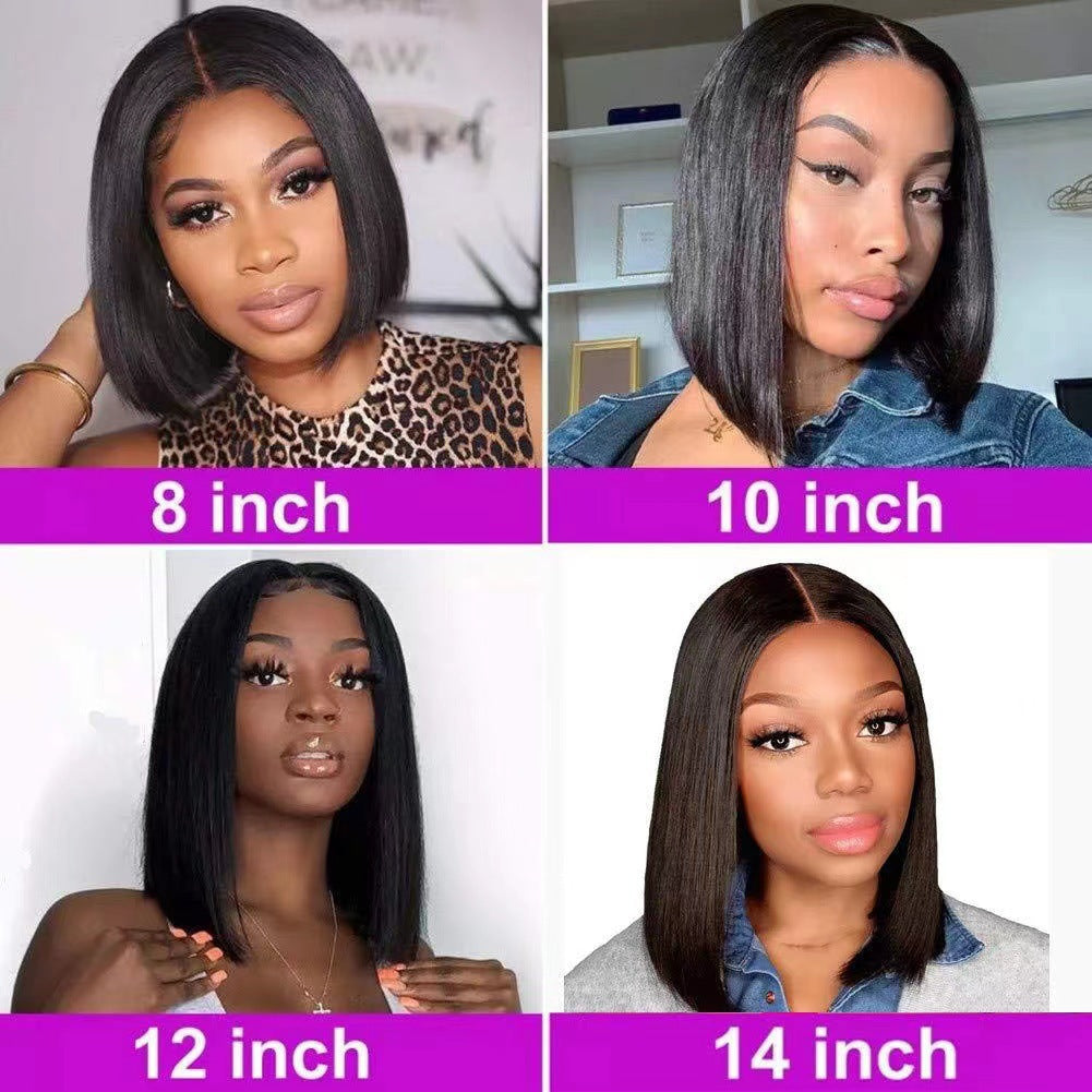 Womens High-temperature Silk Short Straight Hair Wig
