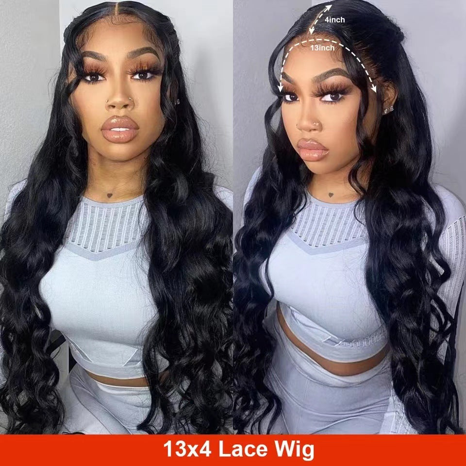 Womens Long Curly Wig With A Lace Front Cap