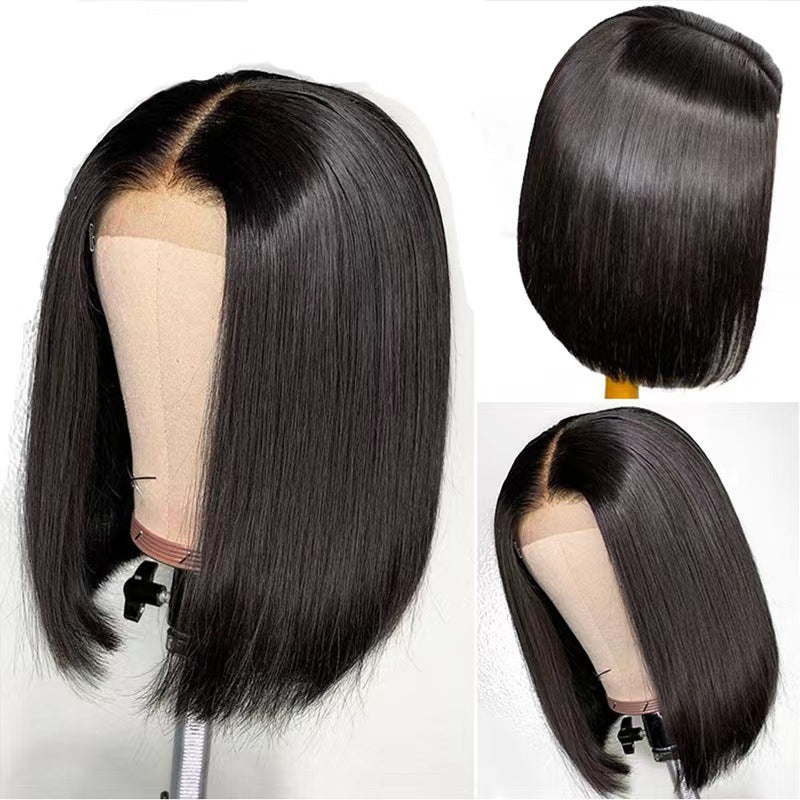 Womens High-temperature Silk Short Straight Hair Wig